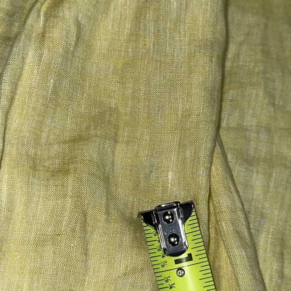 J. McLaughlin Women’s Size XSmall Yellow Green Britt Button Down 100% Linen Top - Picture 8 of 10